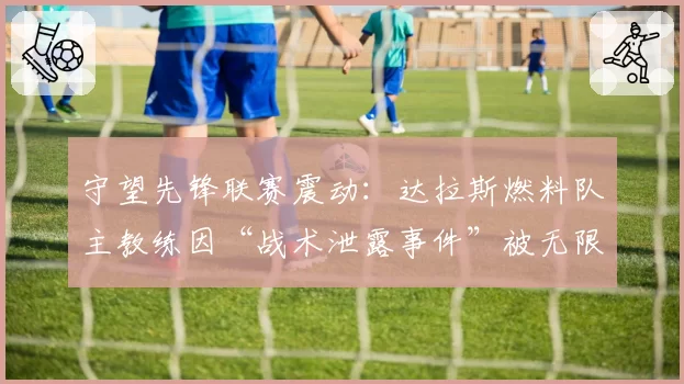 守望先锋联赛震动:达拉斯燃料队主教练因“战术泄露事件”被无限期停职调查